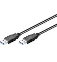 USB-kabel USB 3.0 A til A 3 m – Goobay – sort