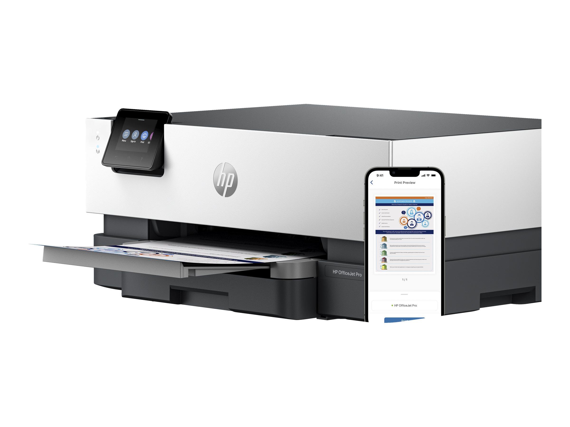 Blækprinter farve - HP OfficeJet Pro 9110b med duplex og Wi?Fi billede