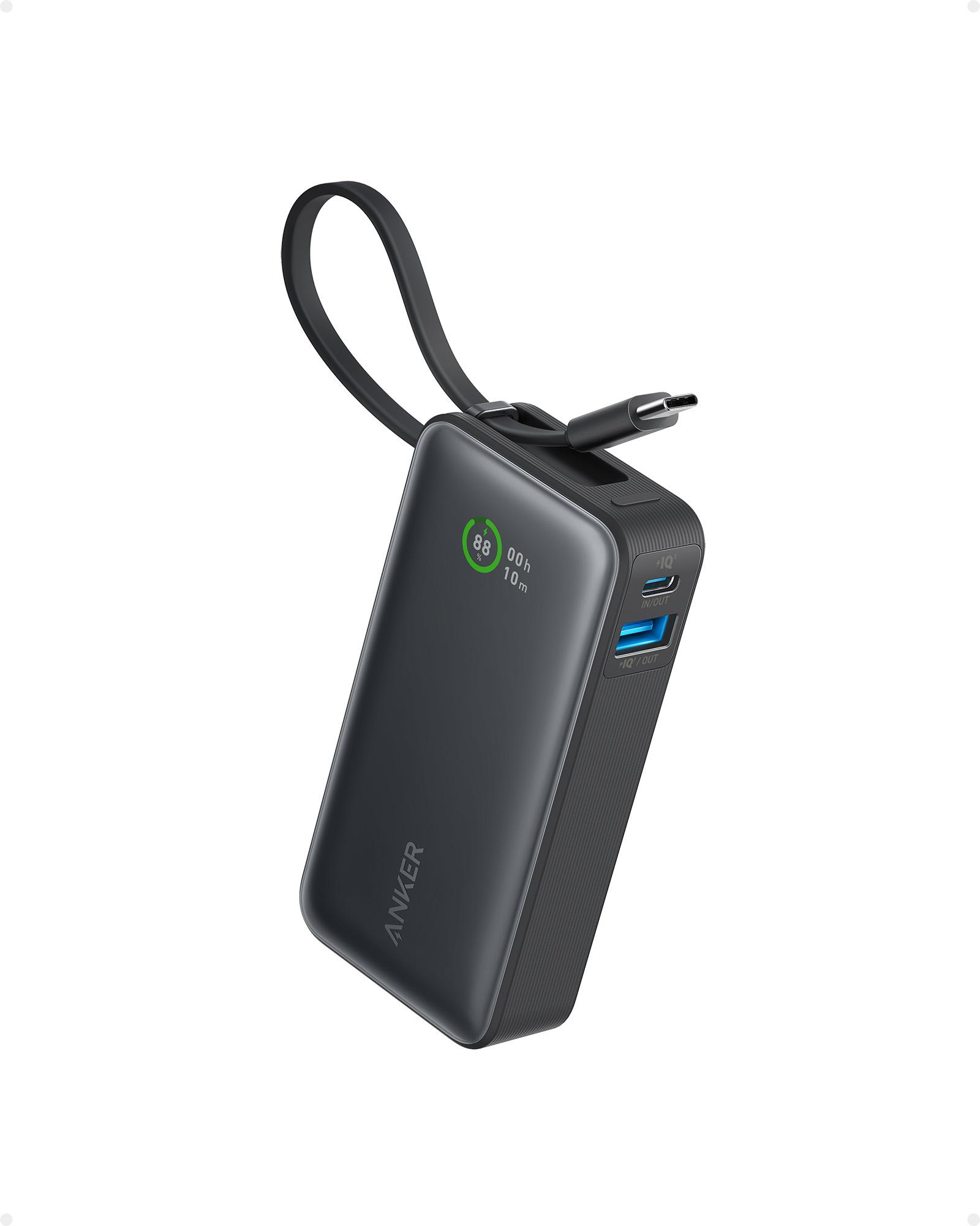 Powerbank Anker 10000 mAh - sort, 30 W USB-C/USB-A