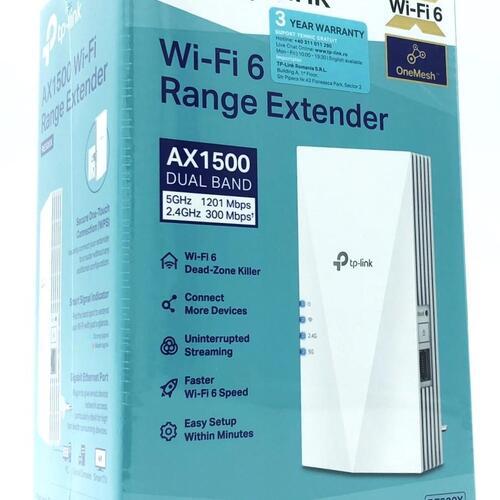 Wi-Fi 6 rækkeviddeforlænger TP-Link RE500X (AX1500)