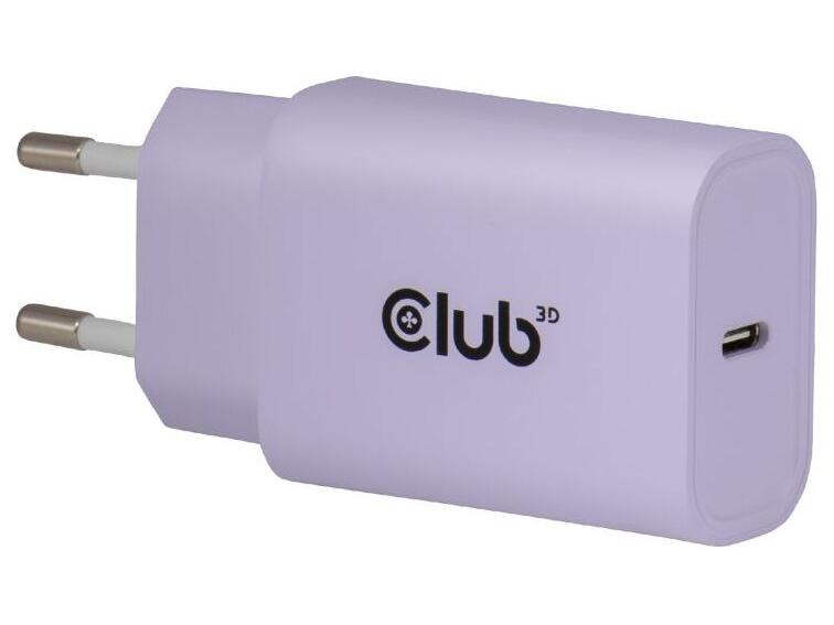Oplader USB-C 30 W med Power Delivery - Club 3D CAC-3025, lilla, 2-pak