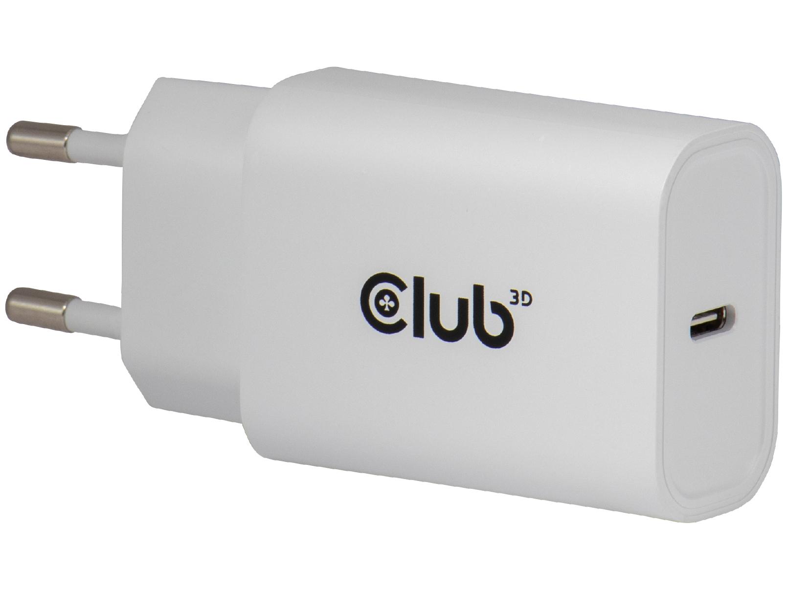 USB-C oplader 30 W med Power Delivery - Club 3D, hvid, 2 stk.