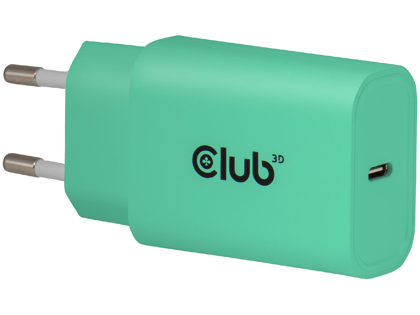 USB-C oplader 30 W - Club 3D - PD 3.0 - grøn (2-pak)
