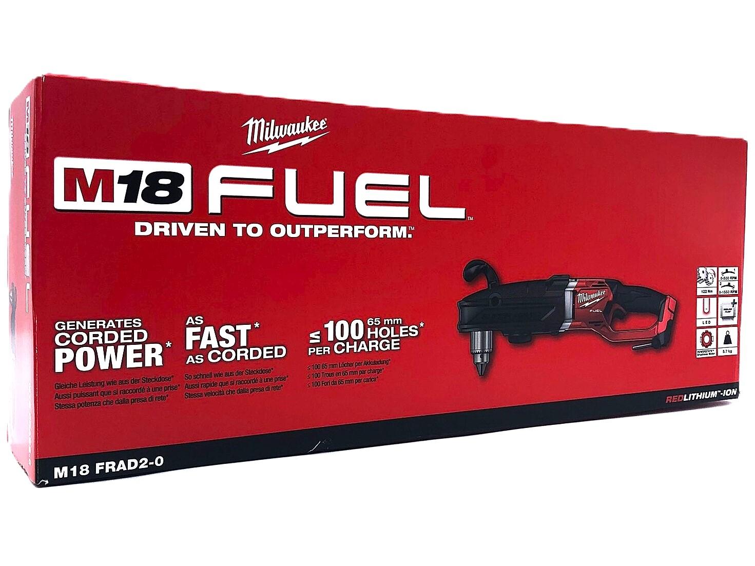 Vinkelboremaskine Milwaukee M18 Fuel Super Hawg FRAD2-0 (18 V, 13 mm, uden batteri)