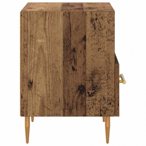 Sengebord med skuffe - brun konstrueret træ 40 × 35 × 47,5 cm
