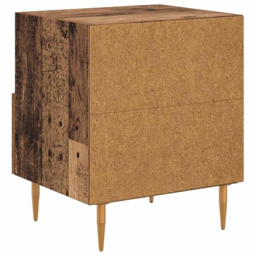 Sengebord med skuffe - brun konstrueret træ 40 × 35 × 47,5 cm