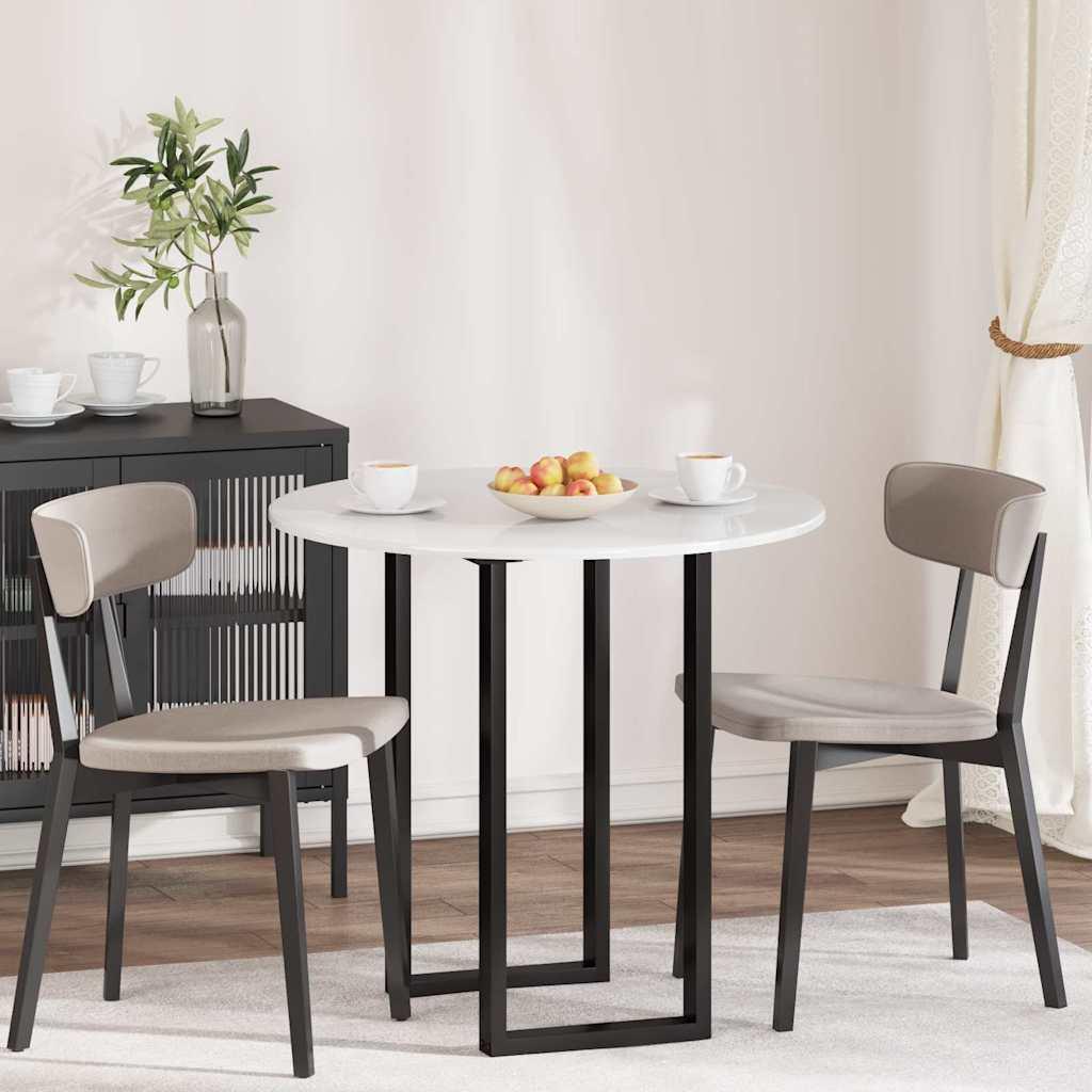 Bordplade Hvid højglans 80 x 80 x 1.5 cm Konstrueret træ