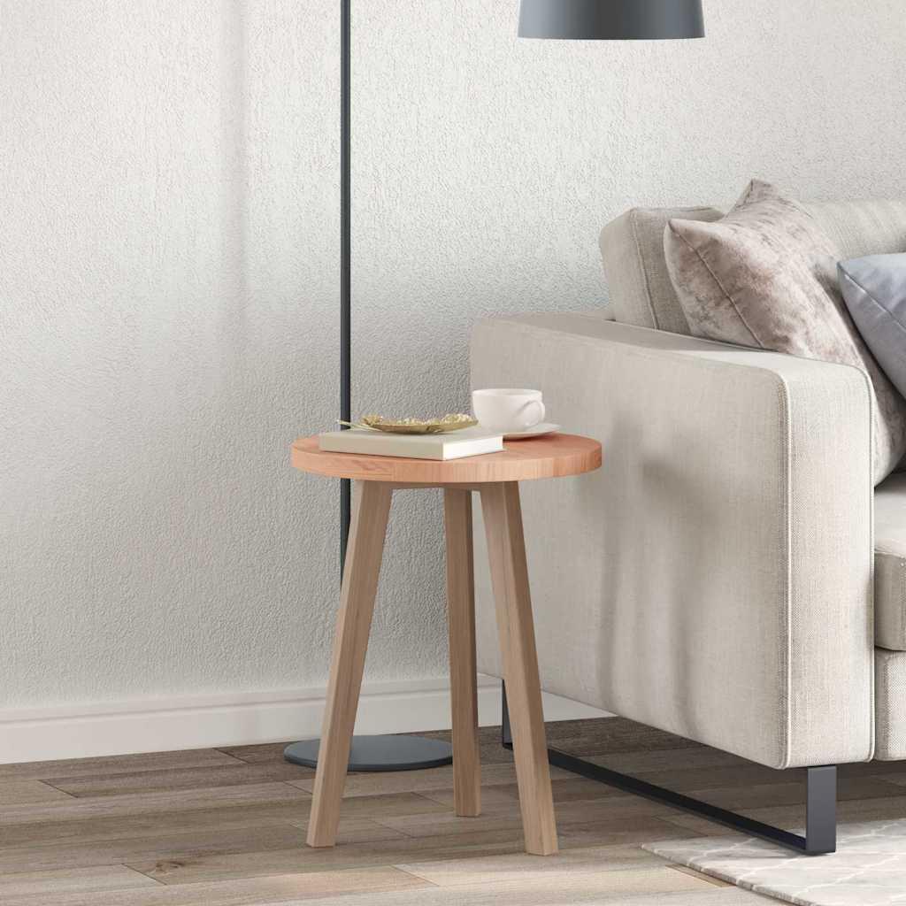 Bordplade Andet Lysebrun Ø 40 x 2.5 cm Solid egetræ