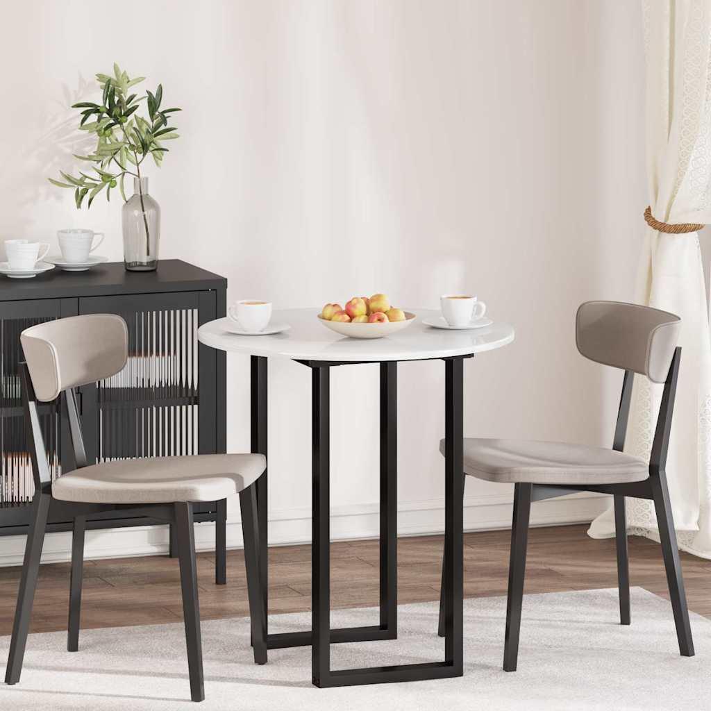 Bordplade Hvid højglans 70 x 70 x 1.5 cm Konstrueret træ billede