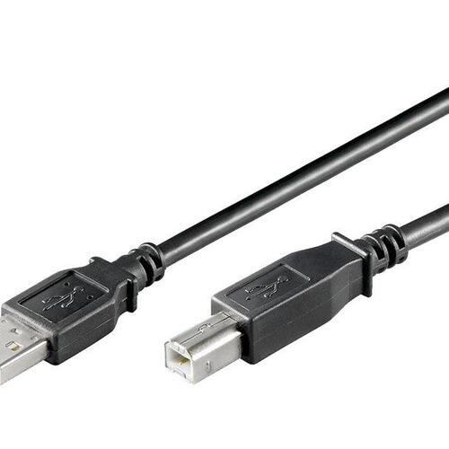USB-kabel USB 2.0 A til B 1,8 m – Goobay (sort)