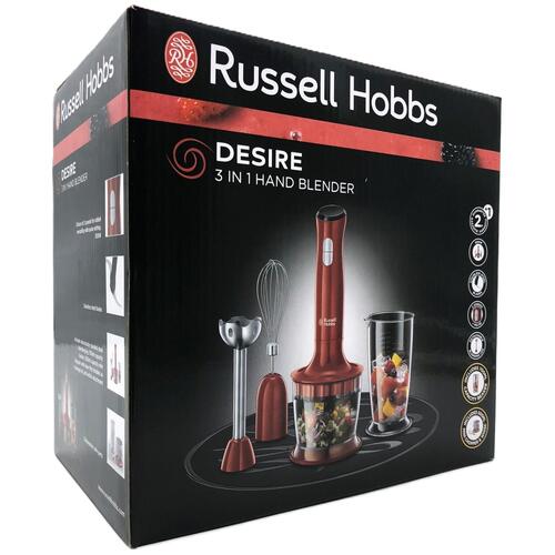 Stavblender Russell Hobbs Desire 3-i-1 500 W – rød/sort