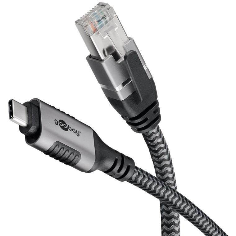 Netværksadapter USB-C til RJ45 15 m Cat6 1 Gbit/s - Goobay billede