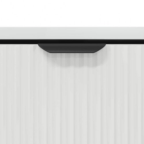 Sofabord Hvid højglans 90 x 49 x 46 cm Konstrueret træ