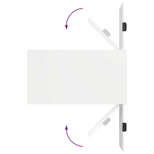 Sofabord Hvid højglans 90 x 49 x 46 cm Konstrueret træ