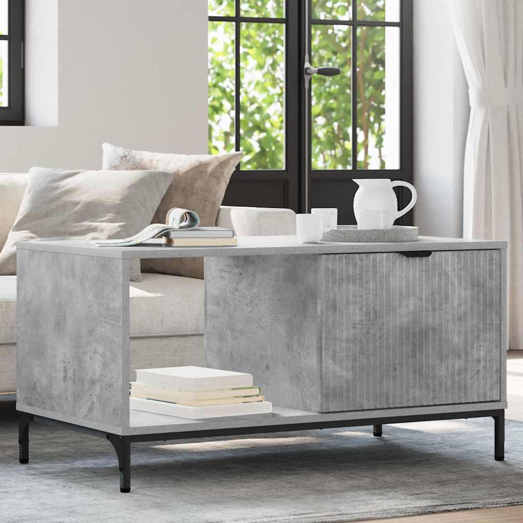 Sofabord Betongrå 90 x 49 x 46 cm Konstrueret træ