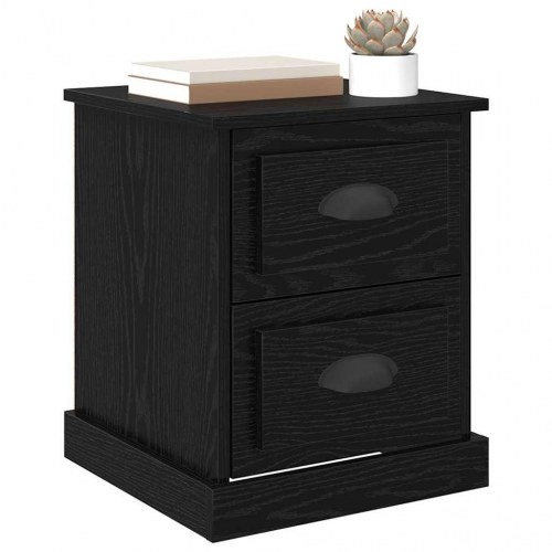 Natborde 2 stk. - sort eg, 39 x 39 x 47,5 cm