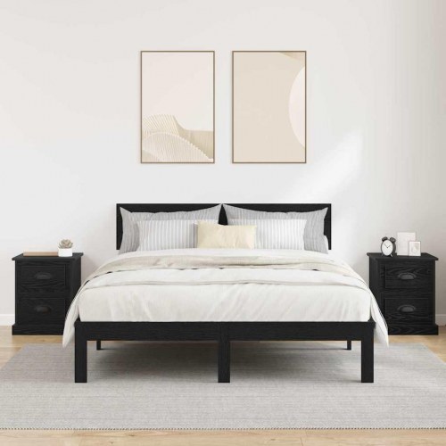 Natborde 2 stk. - sort eg, 39 x 39 x 47,5 cm