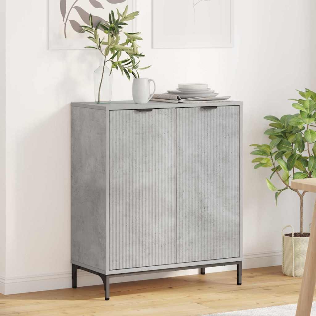 Sideboard Betongrå 69.5 x 33 x 82 cm Konstrueret træ