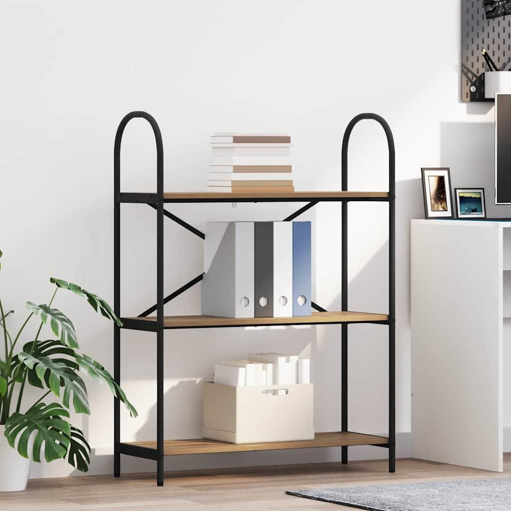 Bogreol artisan eg 80 x 30 x 109 cm Konstrueret træ billede