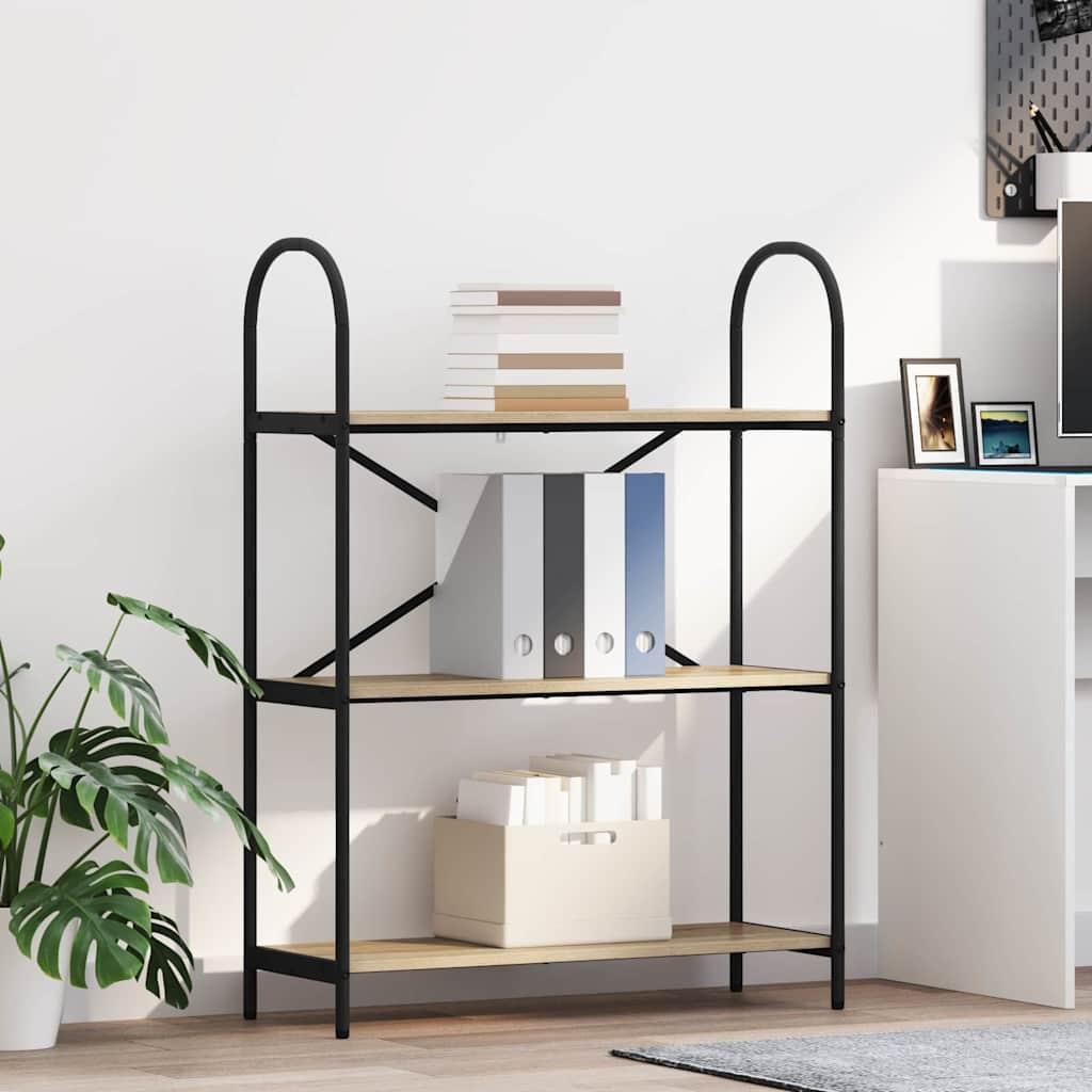 Bogreol Sonoma-eg 80 x 30 x 109 cm Konstrueret træ billede