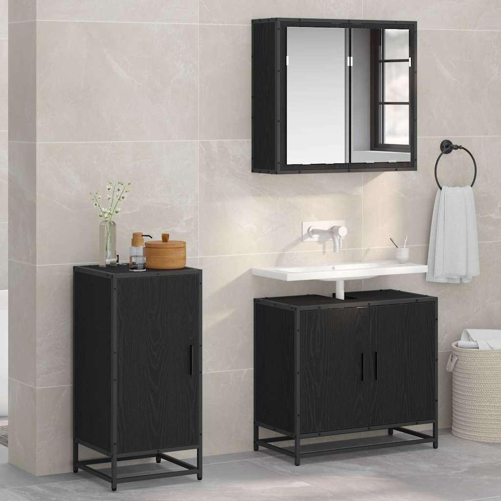 Sideboard Sort eg 35 x 35.5 x 76 cm Konstrueret træ