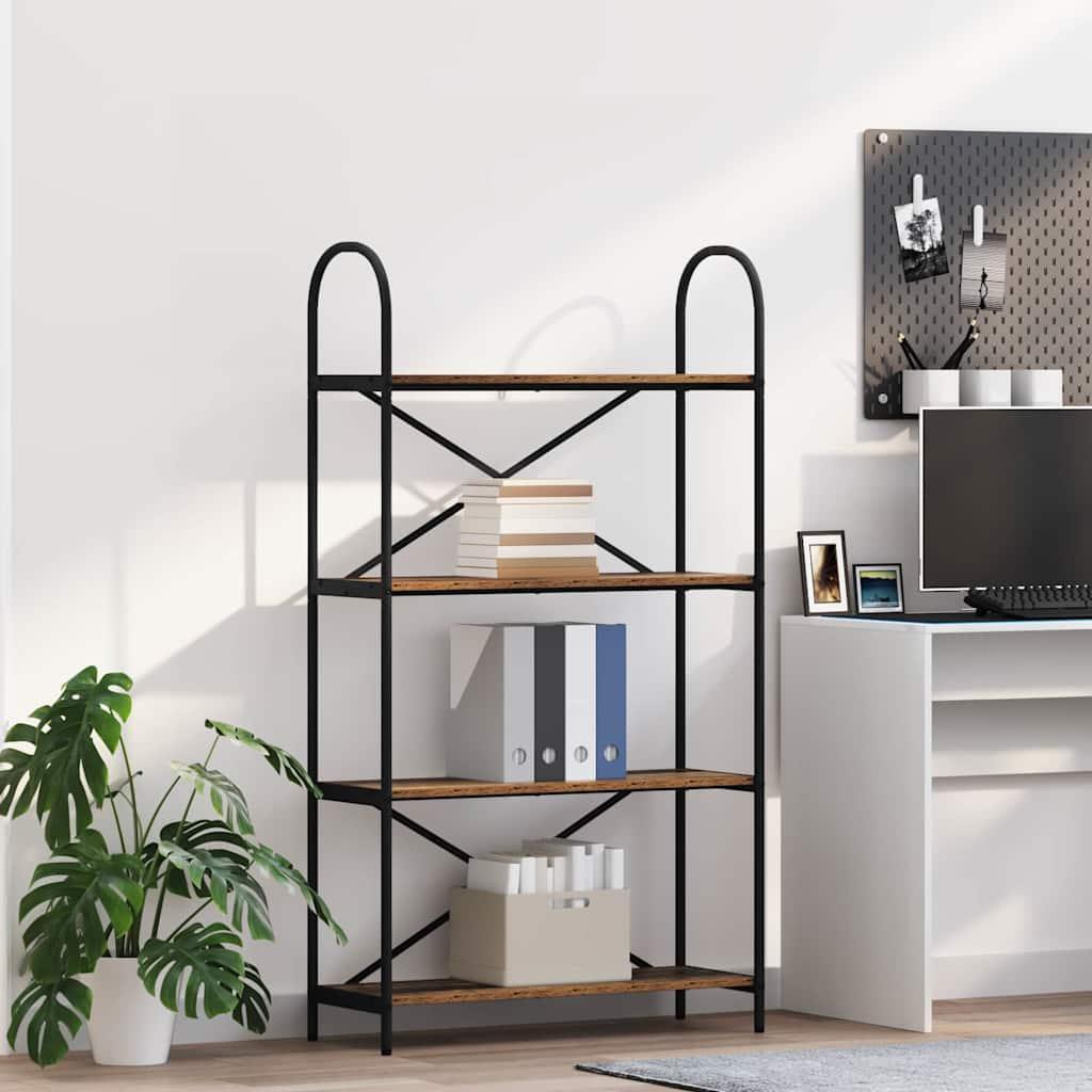 Bogreol Gammelt træ 80 x 30 x 146 cm Konstrueret træ billede