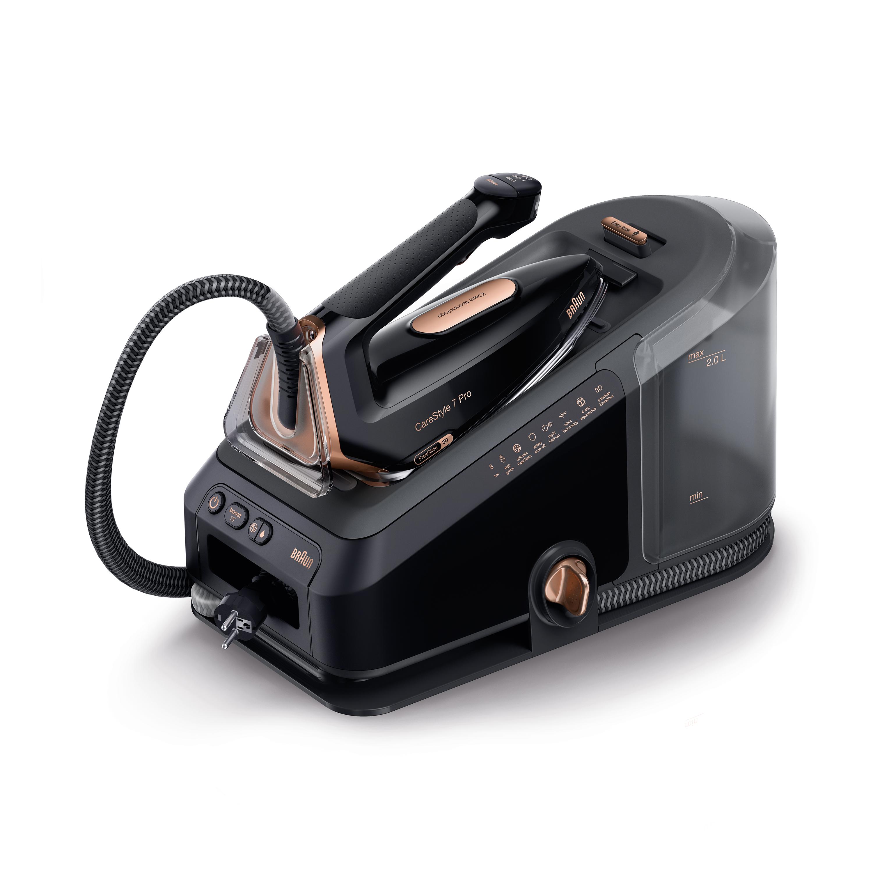 Dampstation strygejern Braun CareStyle 7 Pro IS 7286, 2.700 W, 2 l, EloxalPlus, sort billede