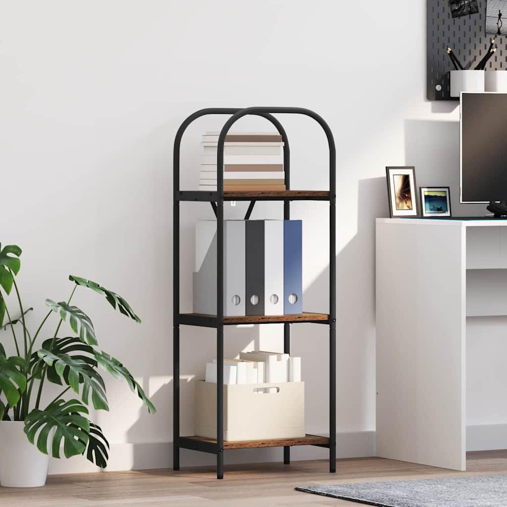 Bogreol Gammelt træ 40 x 30 x 109 cm Konstrueret træ billede