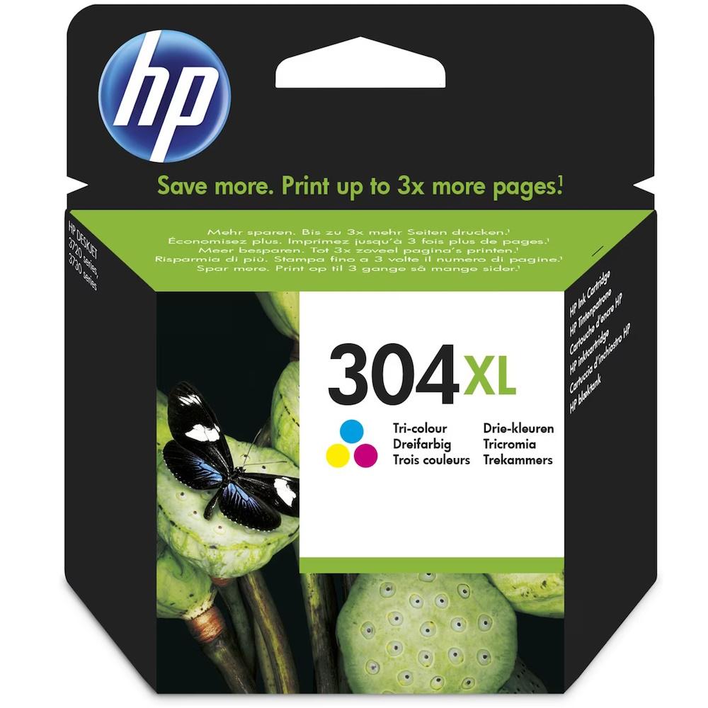 Blækpatron HP 304XL farve - høj kapacitet (cyan, magenta, gul)