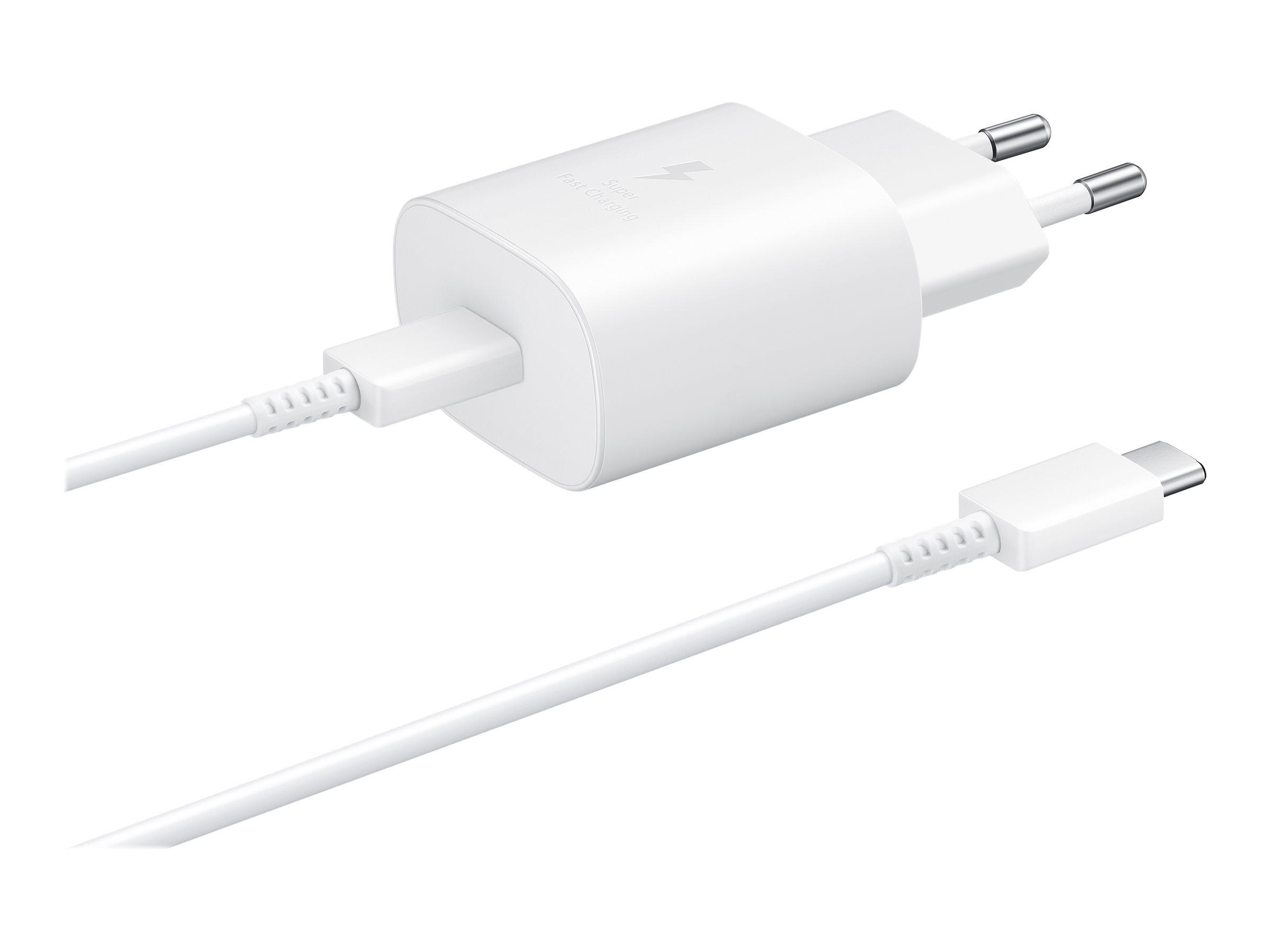 Hurtigoplader Samsung 25 W vægoplader med USB‑C – hvid