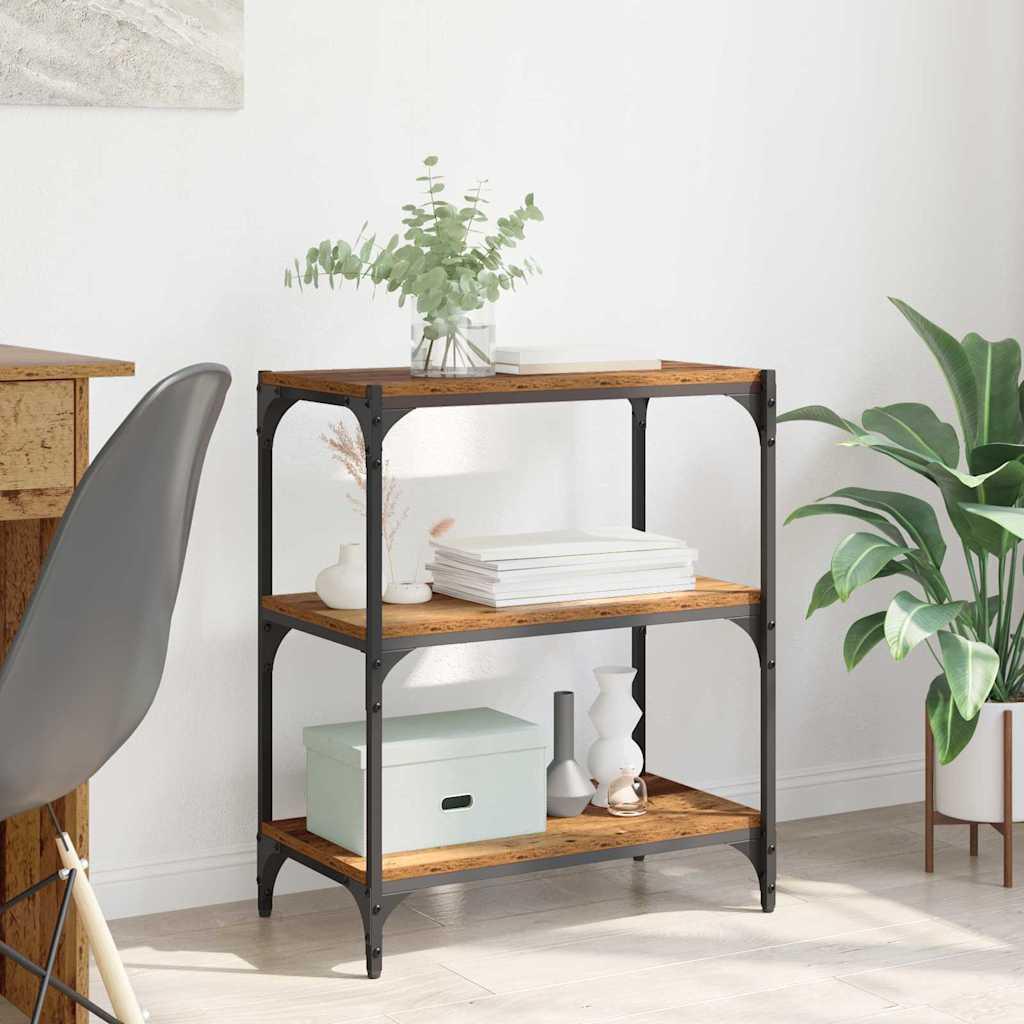 Bogskab Gammelt træ 60 x 33 x 71 cm Konstrueret træ