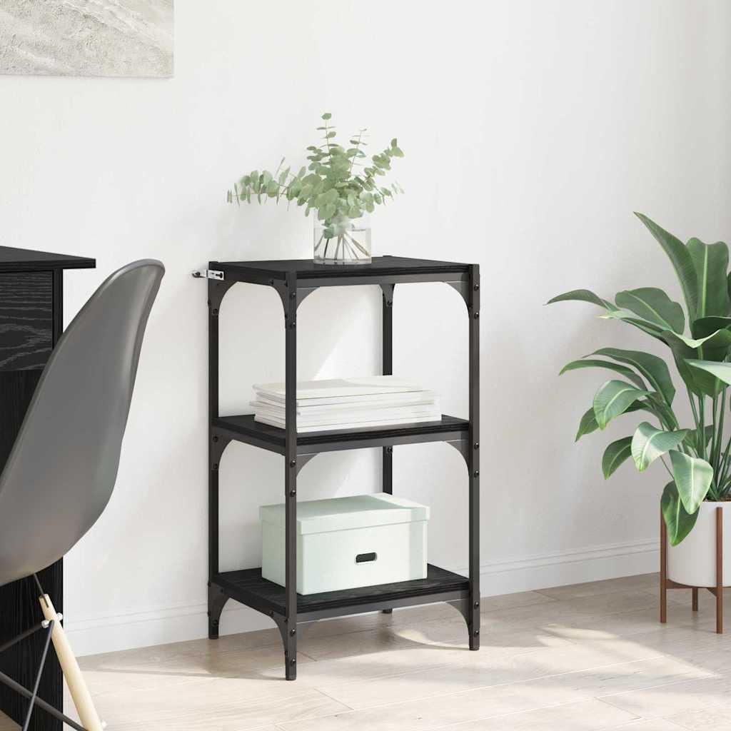 Bogskab Sort eg 40 x 33 x 71 cm Konstrueret træ