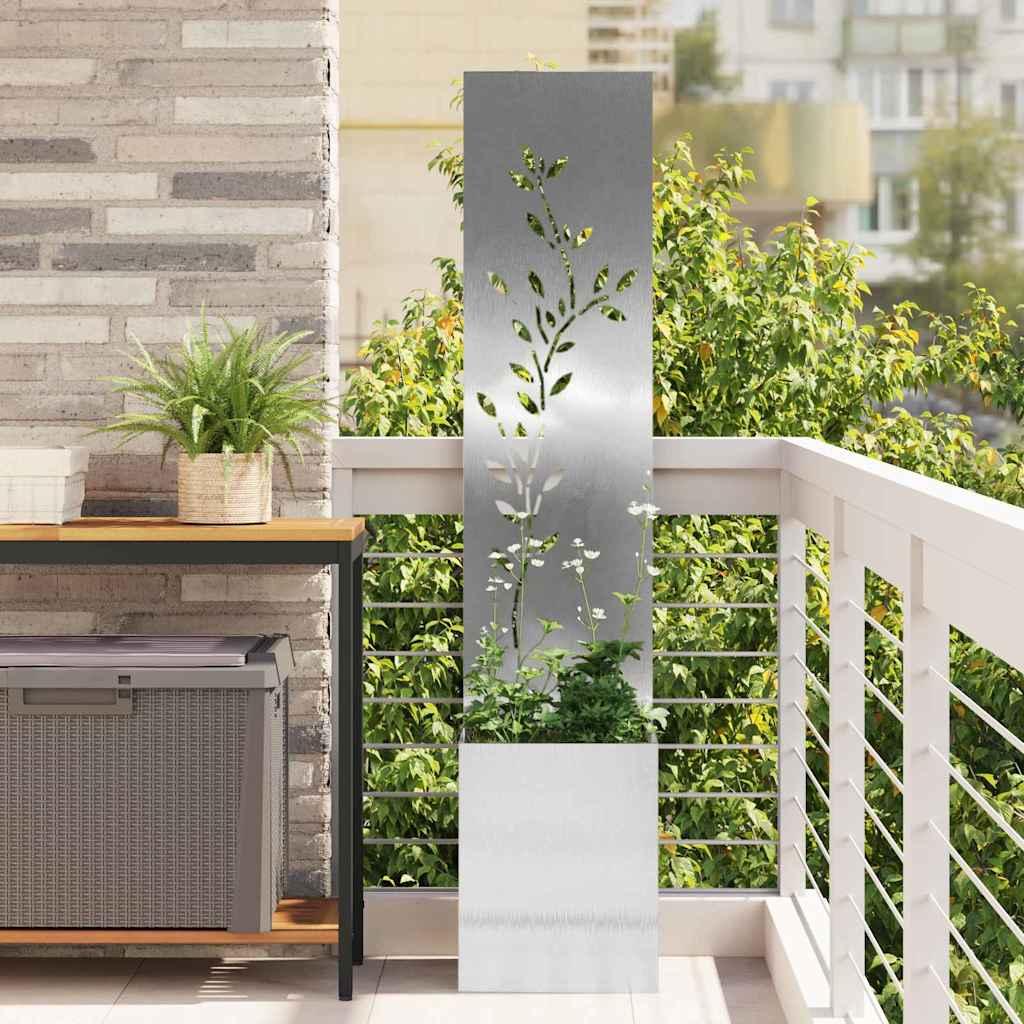 Have Privatliv Skærm Fretwork 32 X 140 Cm Koldvalset Stål - Rustfrit stål / Blad