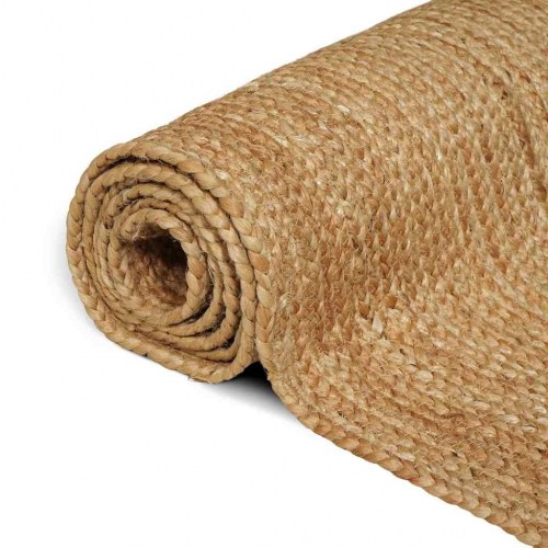 Områdetæppe i jute - naturfarvet 200 × 290 cm, håndlavet
