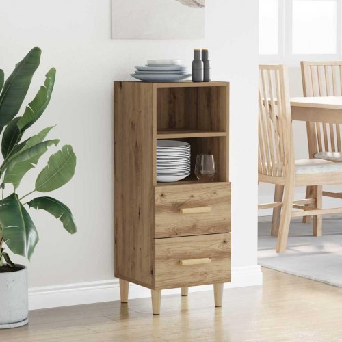 Sidebord med 2 skuffer og 2 hylder - artisan eg