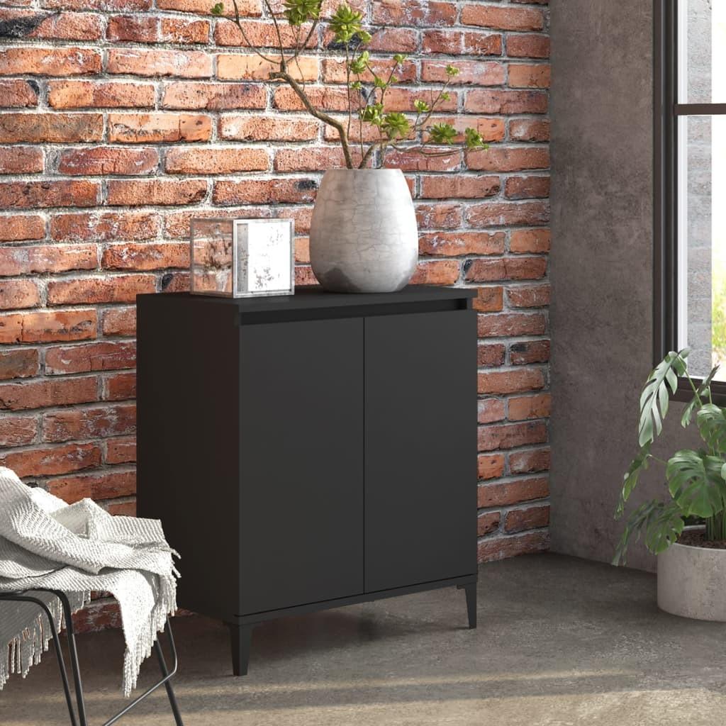 Skænk 60x35x70 cm konstrueret træ sort