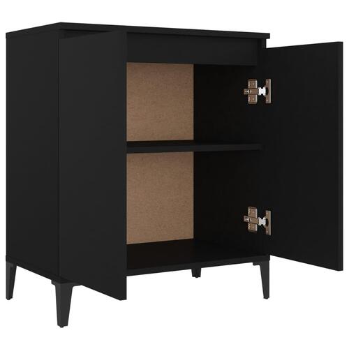 Skænk 60x35x70 cm konstrueret træ sort