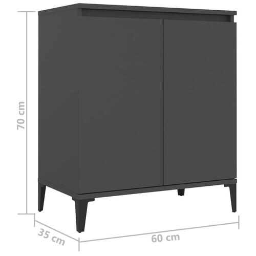 Skænk 60x35x70 cm konstrueret træ grå