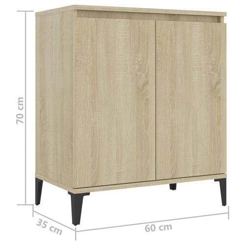 Skænk 60x35x70 cm konstrueret træ sonoma-eg
