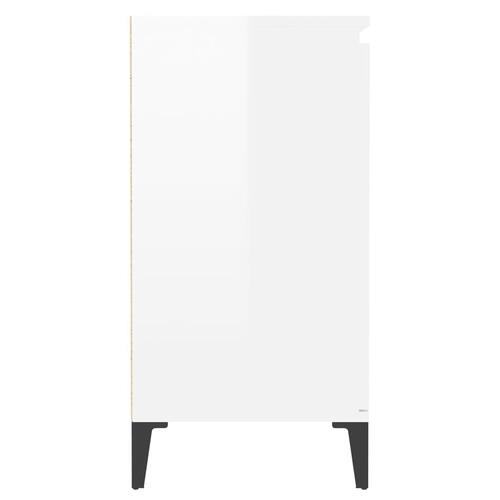 Skænk 60x35x70 cm konstrueret træ hvid højglans