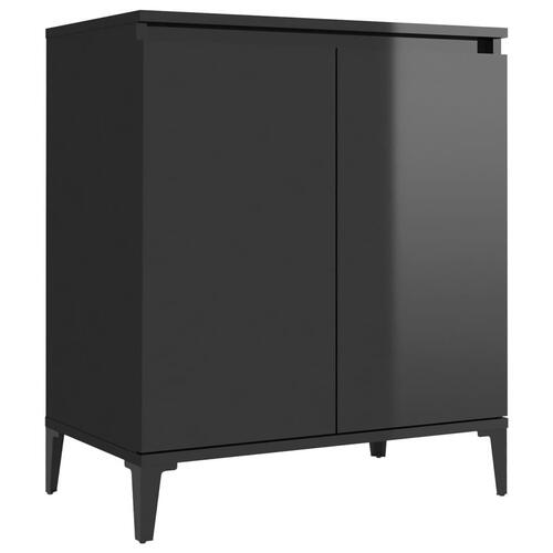 Skænk 60x35x70 cm konstrueret træ sort højglans