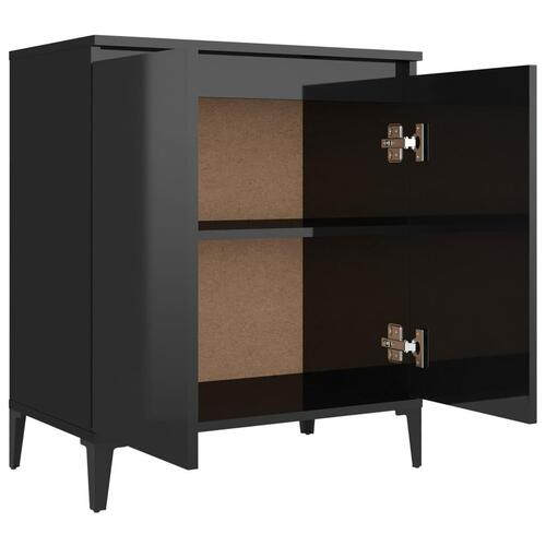 Skænk 60x35x70 cm konstrueret træ sort højglans