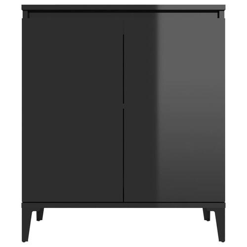 Skænk 60x35x70 cm konstrueret træ sort højglans