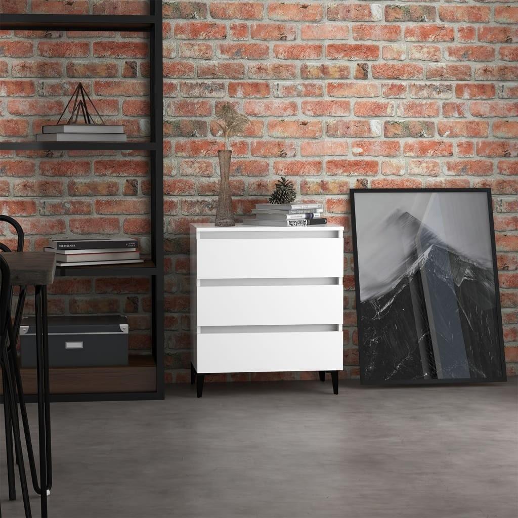 Skænk 60x35x69 cm konstrueret træ hvid