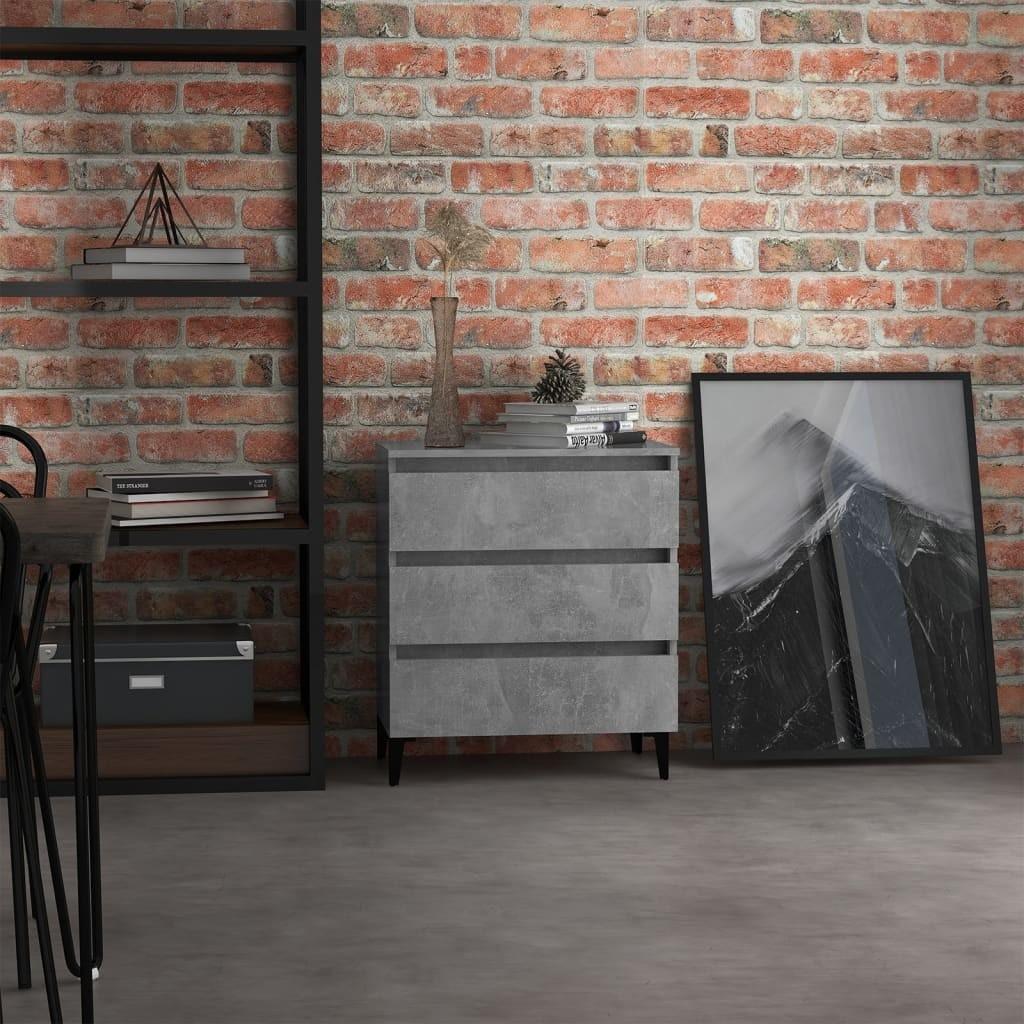 Skænk 60x35x69 cm konstrueret træ betongrå