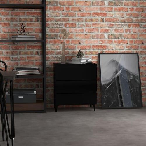Skænk 60x35x69 cm spånplade sort højglans