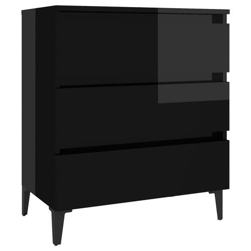 Skænk 60x35x69 cm spånplade sort højglans