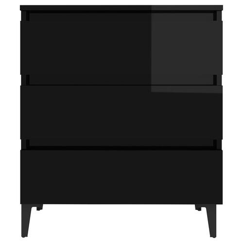 Skænk 60x35x69 cm spånplade sort højglans
