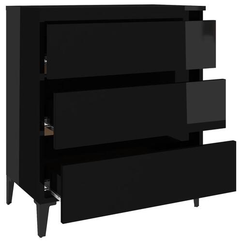 Skænk 60x35x69 cm spånplade sort højglans