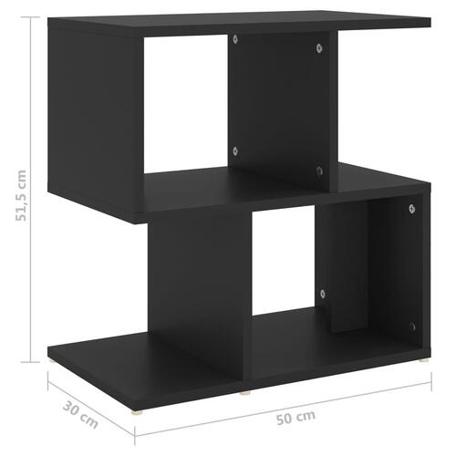 Sengeskabe 2 stk. 50x30x51,5 cm spånplade sort